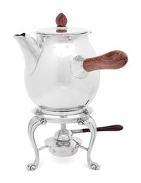 A Sanborn's Silver Chocolate Pot on Stand