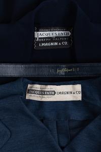 Two Jacques Fath Items: One Skirt Suit, One Dress, 1940-50s