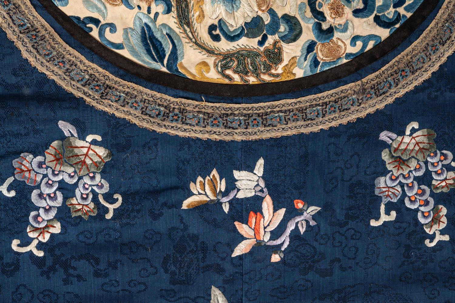 Two Embroidered Silk Articles