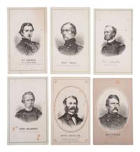 [CIVIL WAR]. 19 lithographed CDVs of Civil War generals and political personalities.