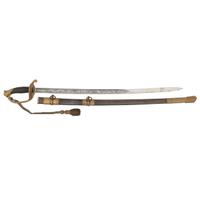 Gettysburg casualty Lieutenant W.H. Hamilton, Company I, 14th Vermont Infantry, Model 1850 foot officer's presentation sword.