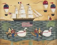 Helen Howard (American, 20th Century), A Pair of Sailors and Mermaids