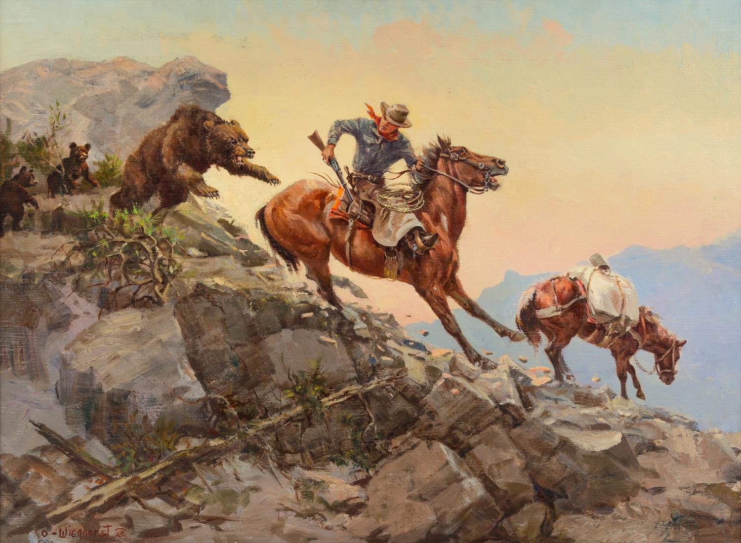 Olaf Wieghorst 28 x 38 inches — (Danish/American, 1899-1988)