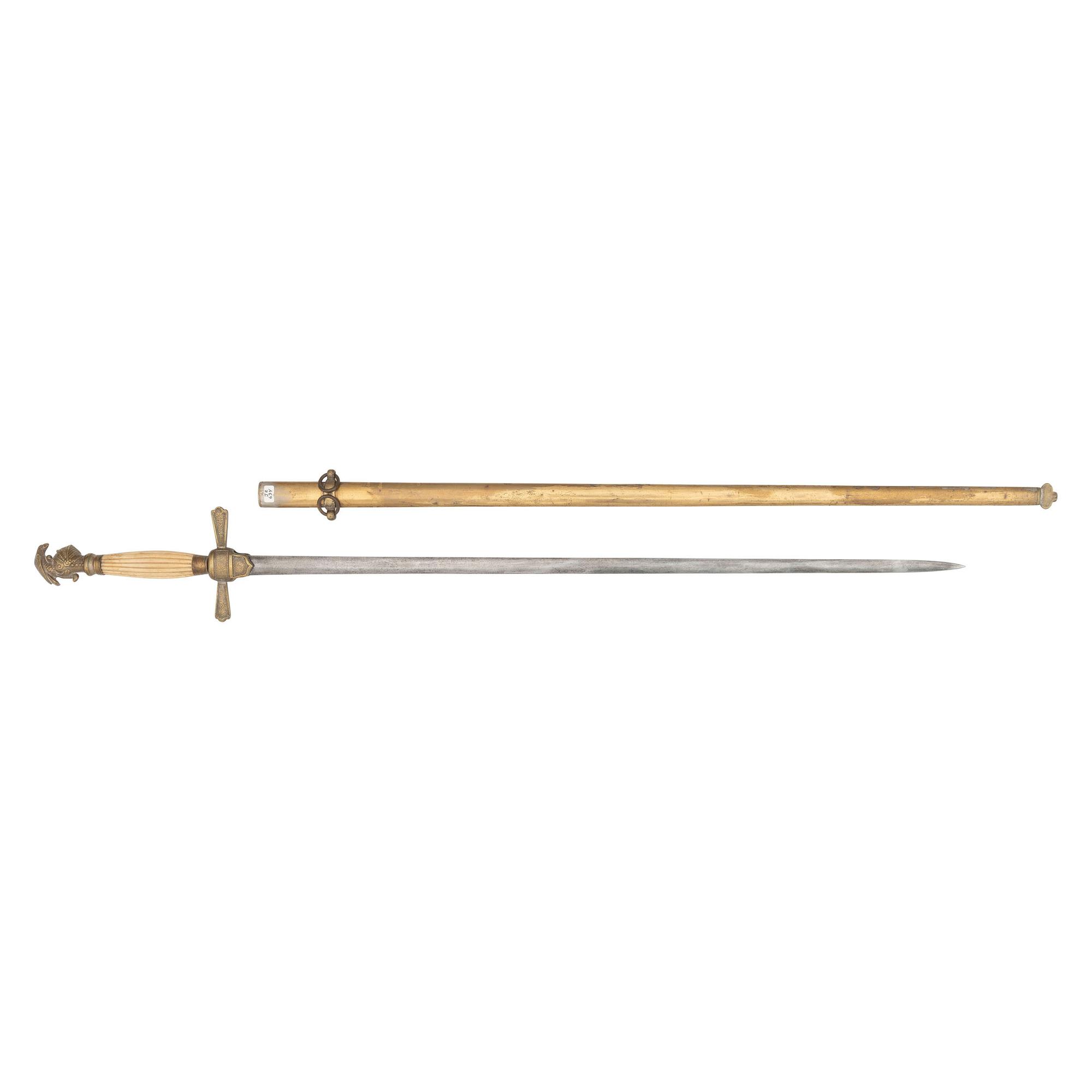 Knights Head Militia Officers Sword by AA Schnitzler