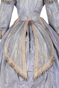 Silk Taffeta Three Piece Dress, 1870s