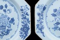 A Pair of Chinese Export Blue and White Porcelain Plates