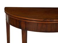 A George III Mahogany Demilune Flip Top Card Table