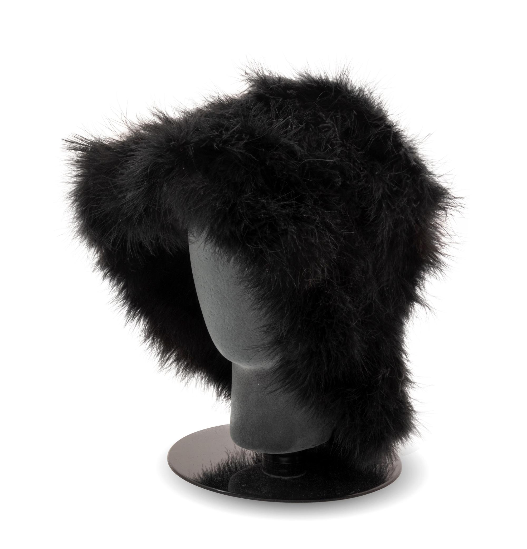 12 Assorted Hats and a Pair of Feathered Cuffs, 1970-2000s