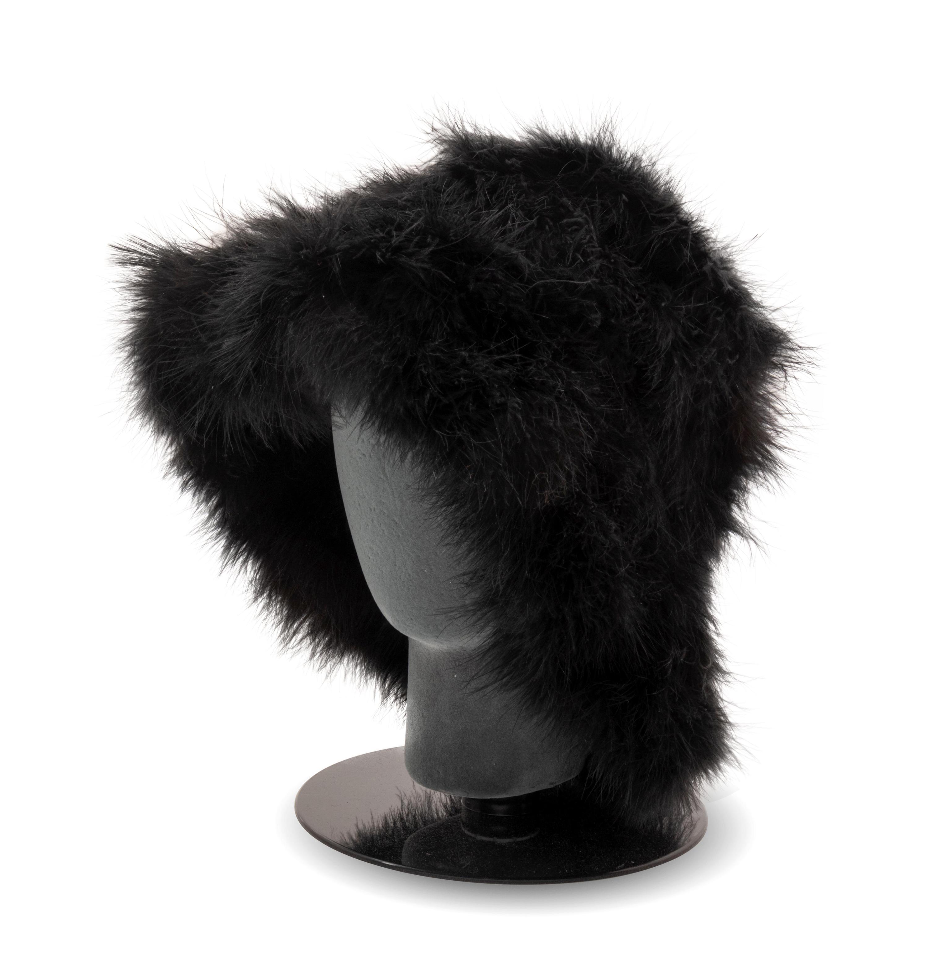 12 Assorted Hats and a Pair of Feathered Cuffs, 1970-2000s