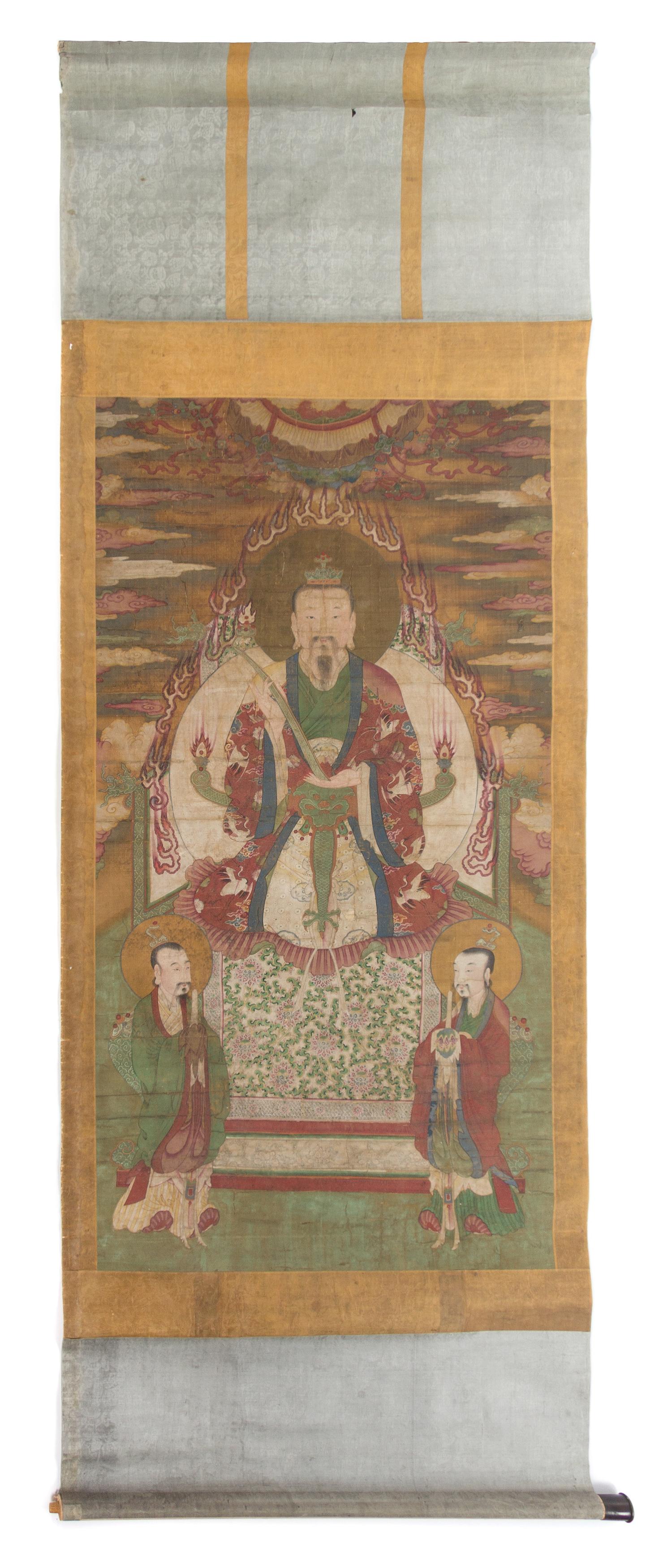 A Chinese Scroll Painting MING DYNASTY Approximately 55 x width 35 inches. — MING DYNASTY