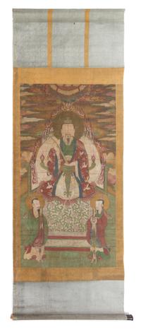 A Chinese Scroll Painting MING DYNASTY Approximately 55 x width 35 inches. — MING DYNASTY