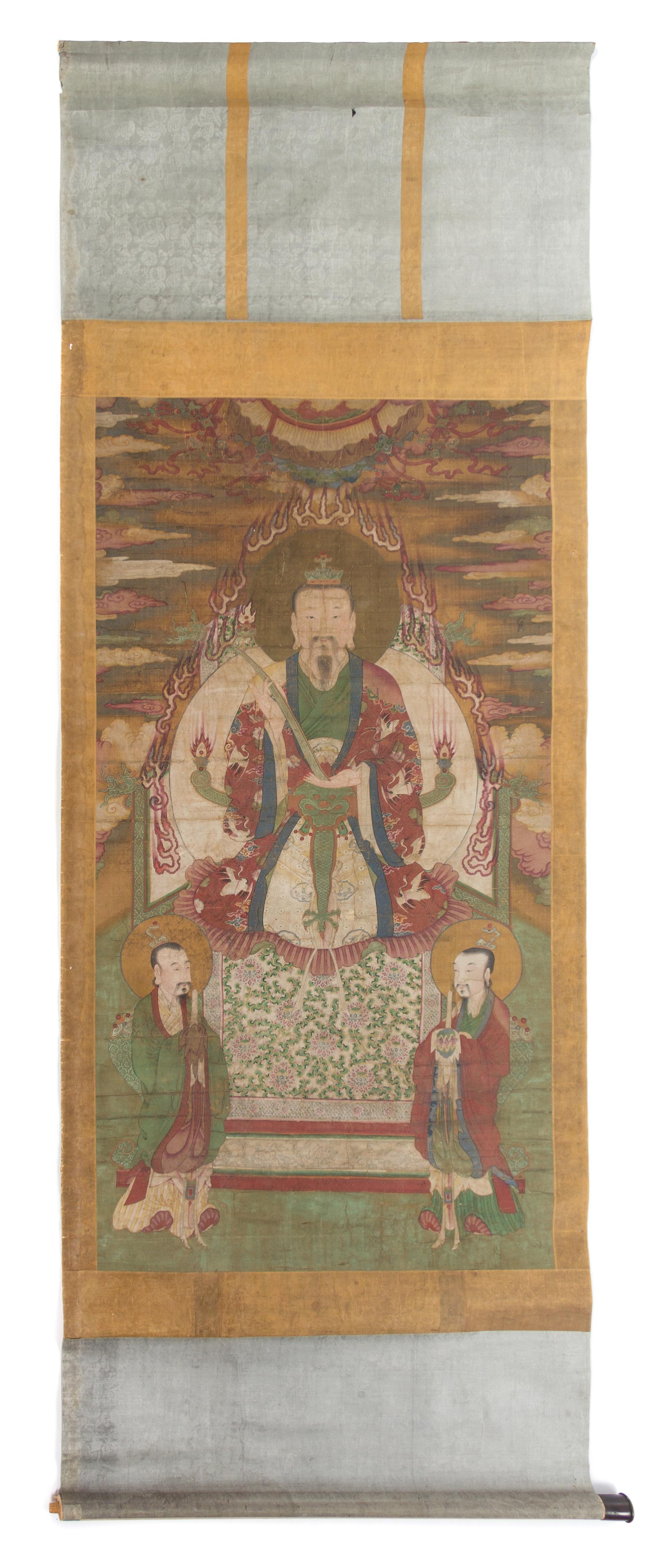 A Chinese Scroll Painting MING DYNASTY Approximately 55 x width 35 inches. — MING DYNASTY