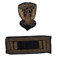 Bullion Infantry Eagle Hat Badge and Single Shoulder Strap Attributed to Captain George W. Rockwood - 15th Mass Volunteers