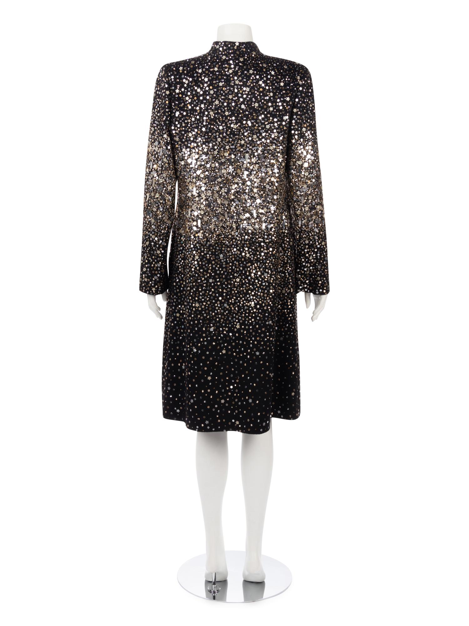 Oscar de la Renta Sequin Embellished Wool Coat, Fall 2006