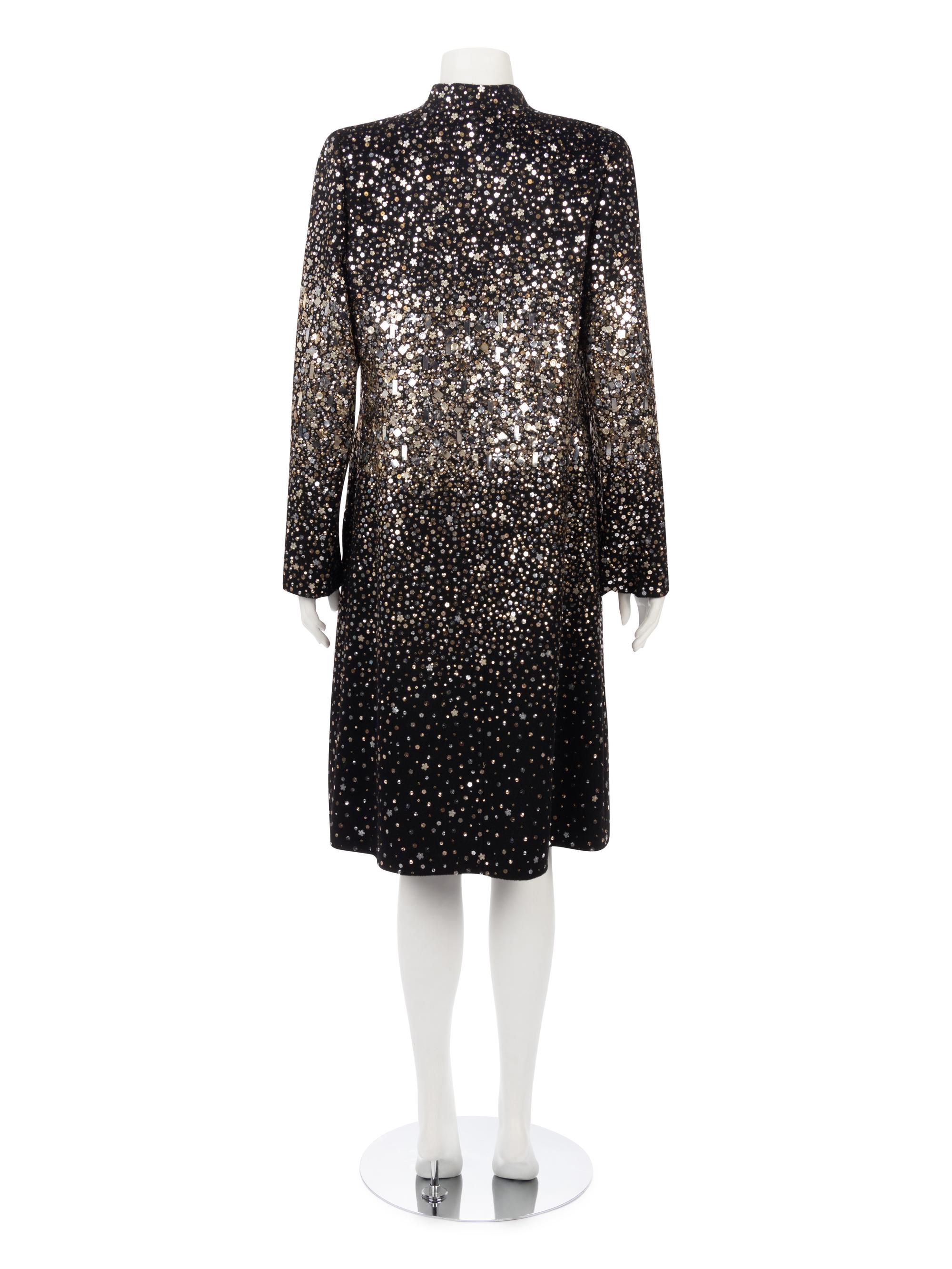 Oscar de la Renta Sequin Embellished Wool Coat, Fall 2006