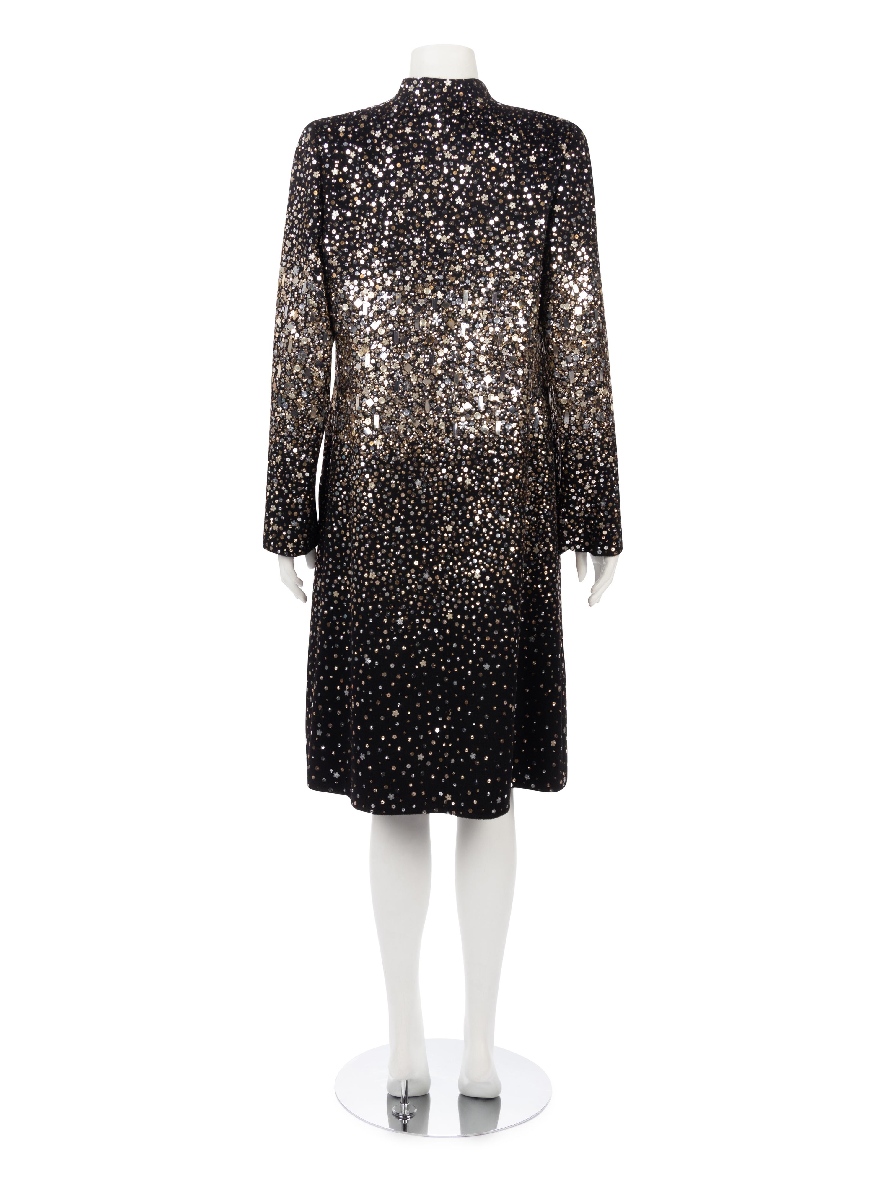 Oscar de la Renta Sequin Embellished Wool Coat, Fall 2006