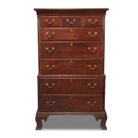 Chippendale walnut chest-on-chest Delaware Valley, late 18th century