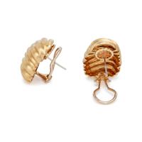 HENRY DUNAY, YELLOW GOLD EARCLIPS