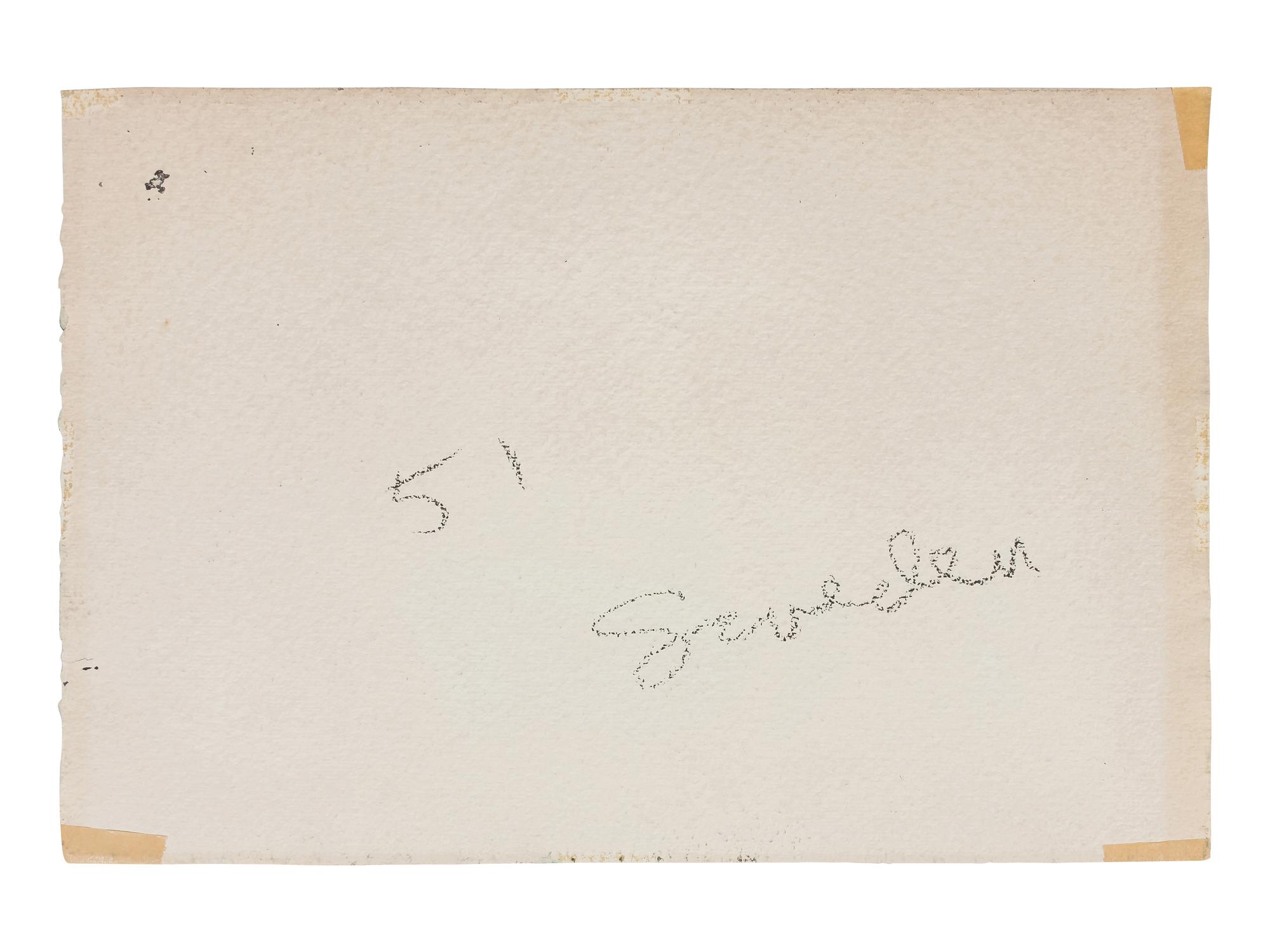Four works: Sweden, 1951; Beach Scene; Rockport; and Harbor Scene