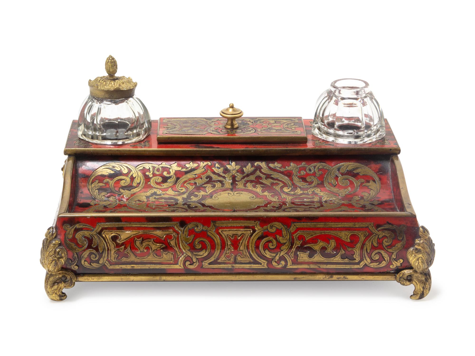 A Napoleon III Boulle Marquetry Inkstand