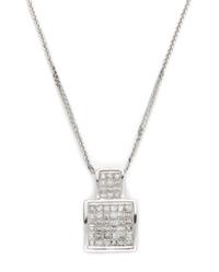 An 18 Karat White Gold and Diamond Pendant Necklace, 4.30 dwts.