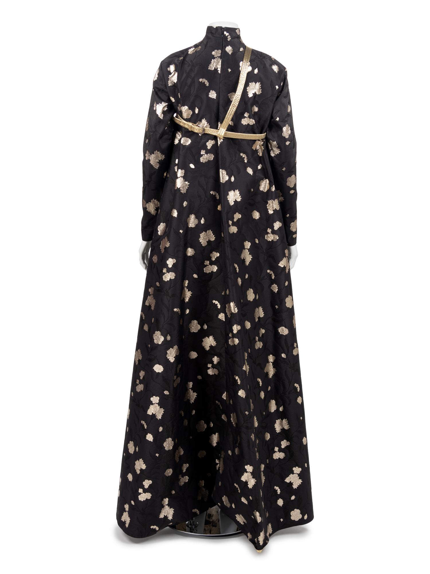 Geoffrey Beene Dress with Gold Lamé Harness, c1991