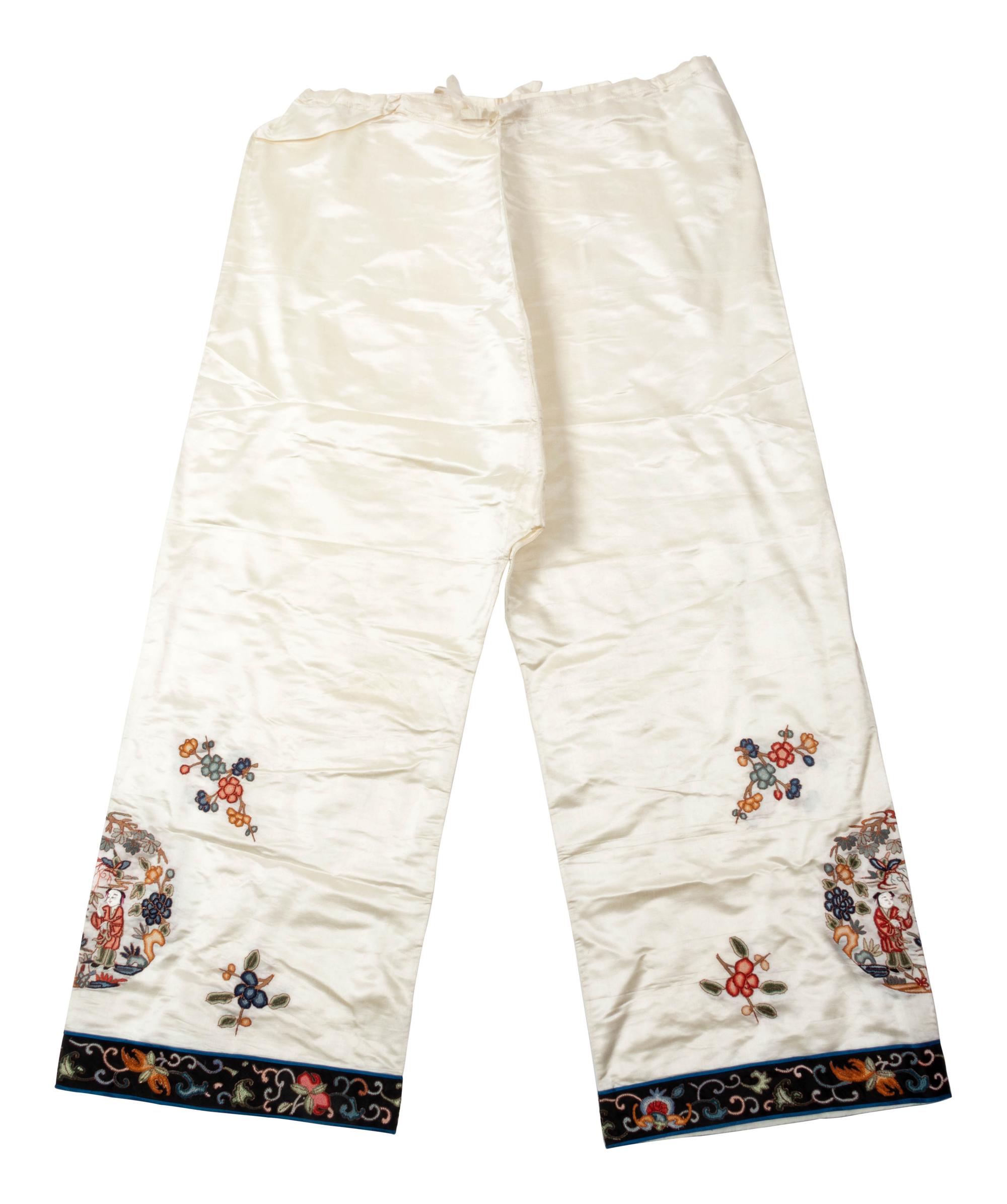 11 Chinese Embroidered and Woven Silk Clothing Articles