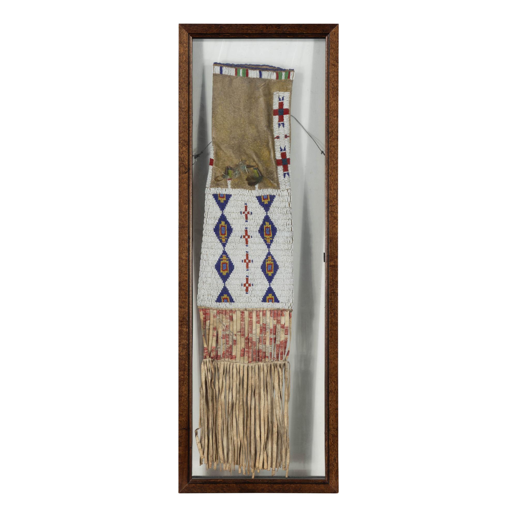 Sioux Beaded Hide Tobacco Bag