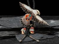 Mosaic Inlay Eagle Dancer Bolo Tie