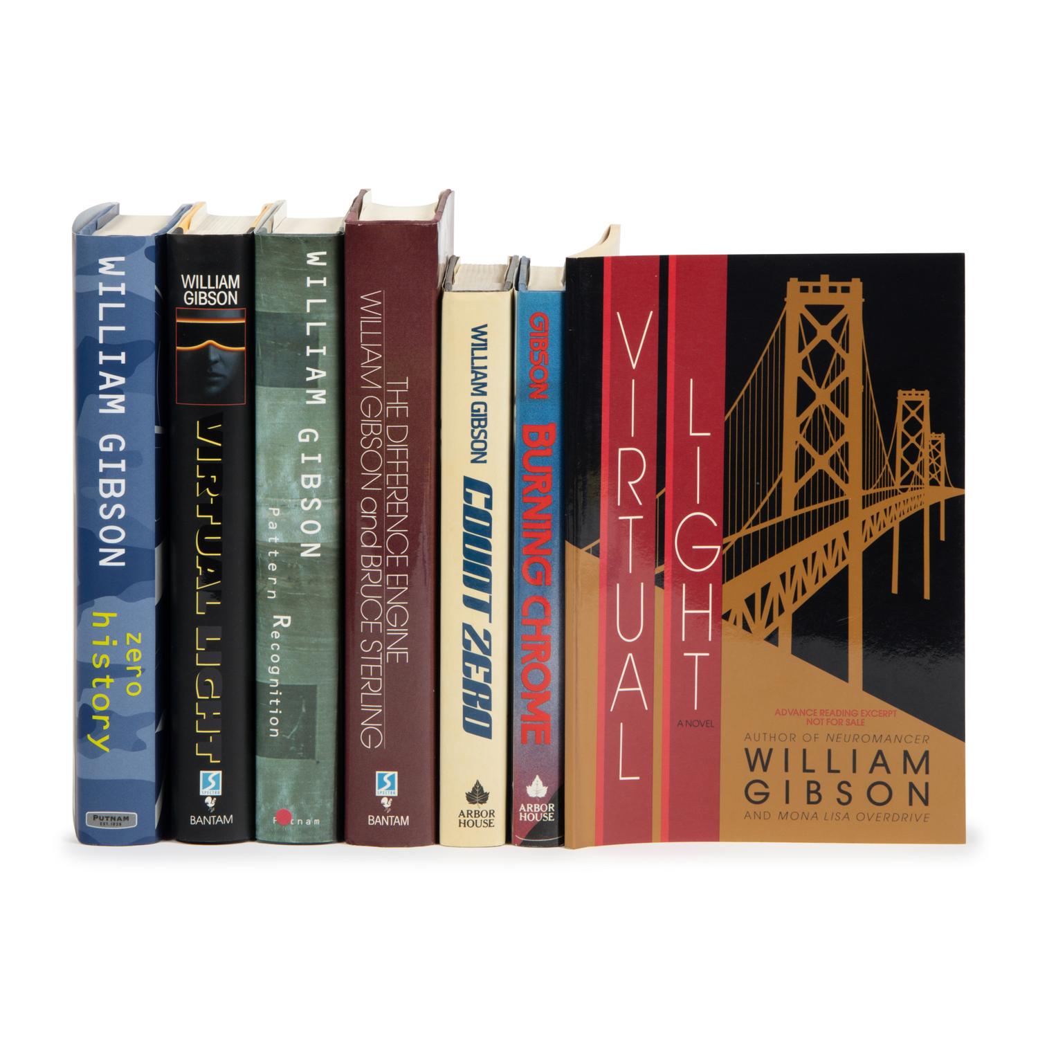 Gibson, William (b. 1948). A group of 7 first editions, all signed, comprising: