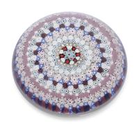 A Group of Five Millefiori Glass Paperweights