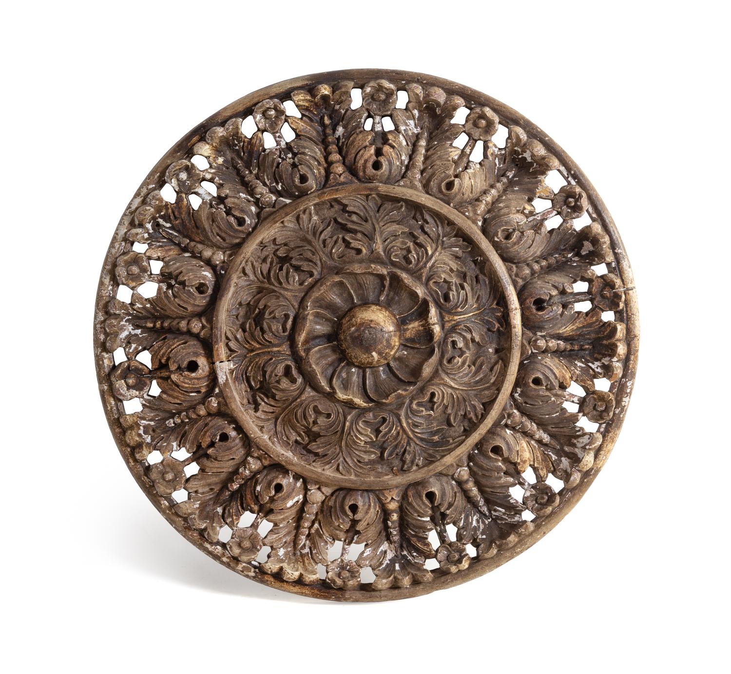A Continental Carved Medallion