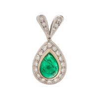 EMERALD AND DIAMOND PENDANT