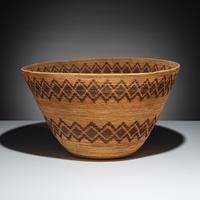Yokut Polychrome Basket, with Rattlesnake Bands