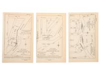 [MAPS & ATLASES -- CHICAGO]. A group of 13 maps depicting the Chicago River and Chicago Harbor, comprising: