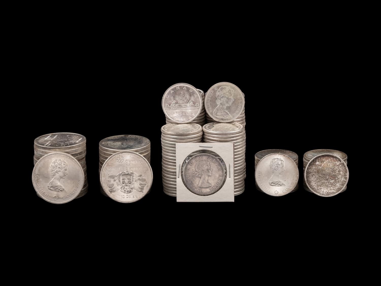 [CANADA] A Large Collection of Silver$1 and Commemorative Silver Coins