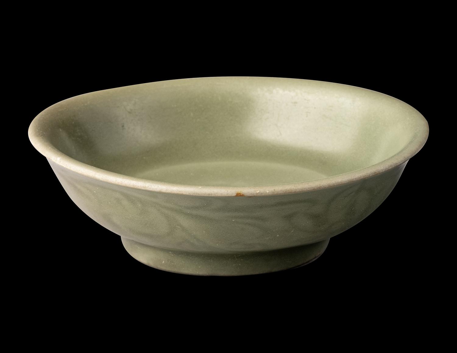 A Chinese Longquan Celadon Glazed Porcelain Dish