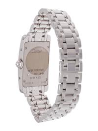 CARTIER, 18K WHITE GOLD AND DIAMOND REF. 2489 'TANK AMERICAINE' WRISTWATCH