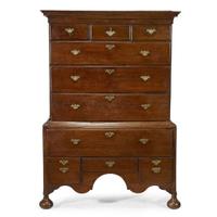 Queen Anne beech chest-on-stand first half 18th century