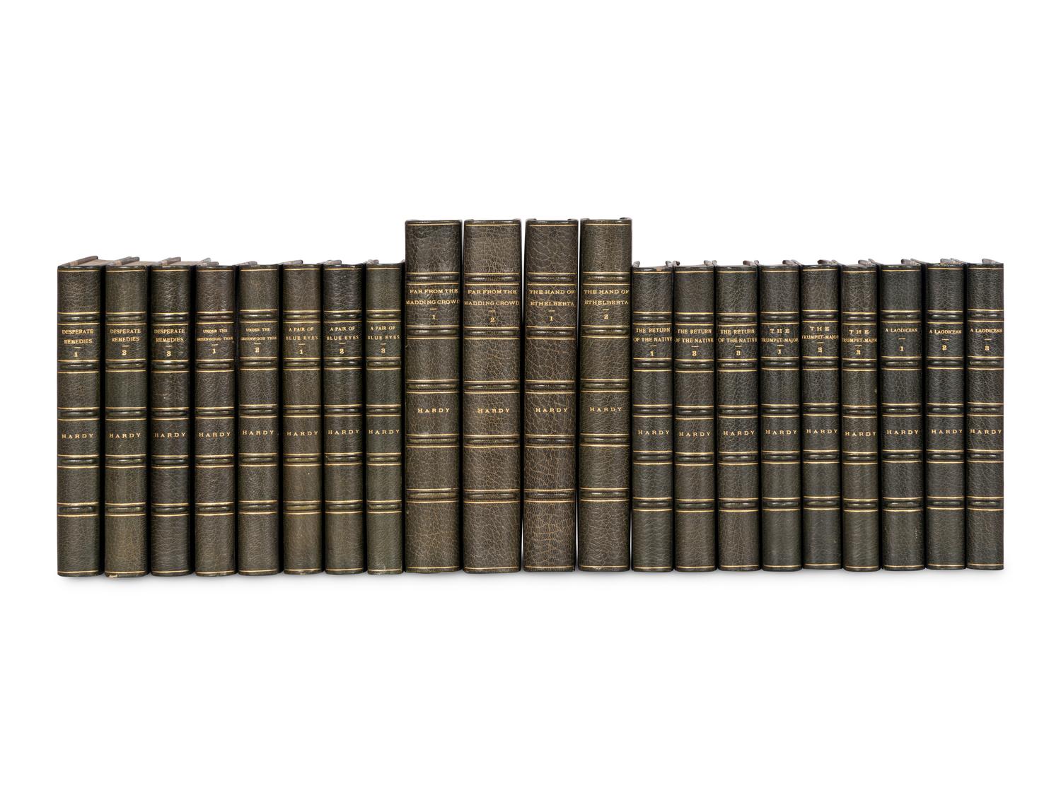 [BINDINGS]. HARDY, Thomas (1840-1928). A group of uniformly bound first editions.