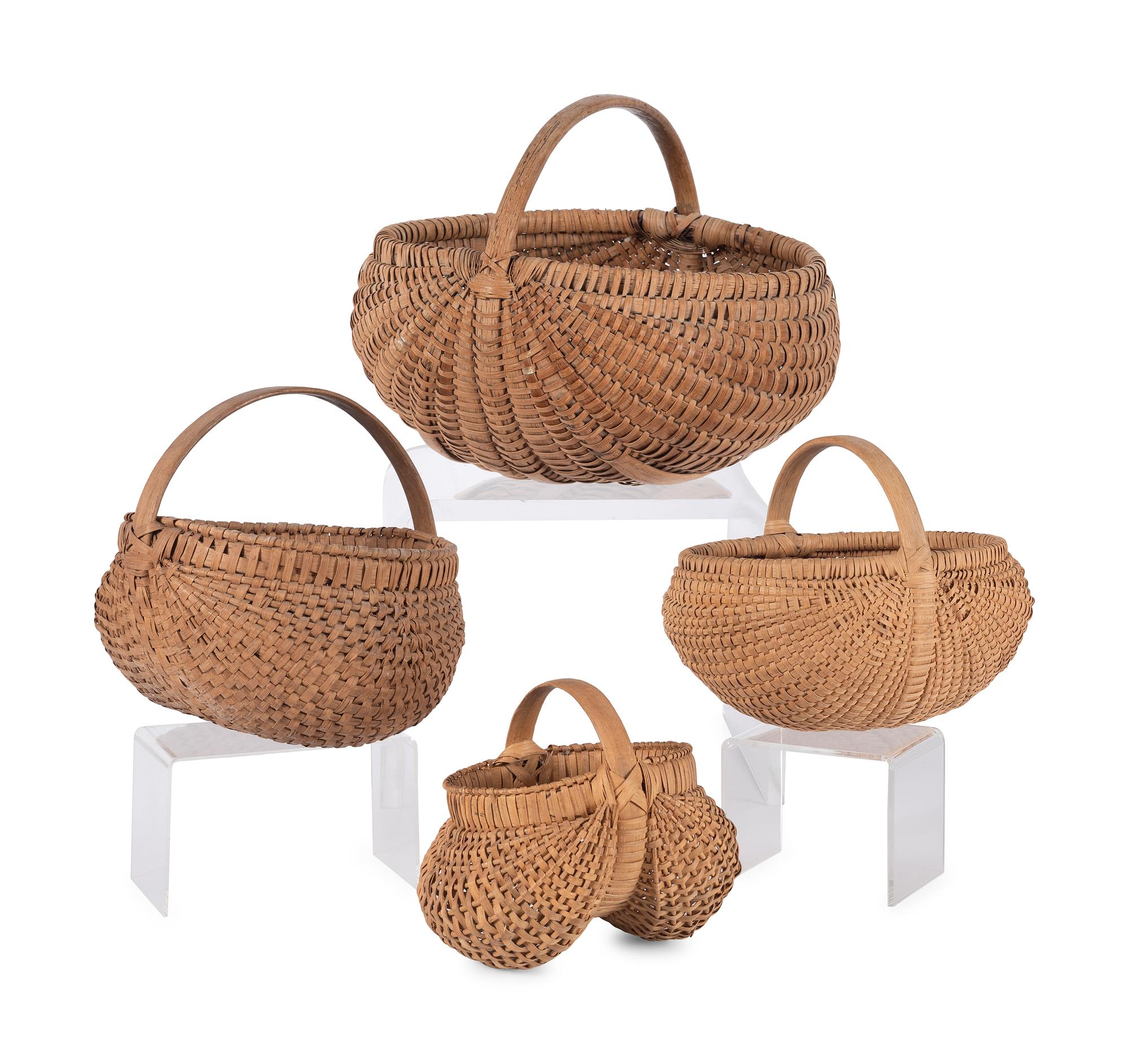 Four Woven Buttocks Baskets