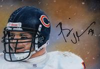 A Brian Urlacher Custom Framed Signed Autograph Lithograph