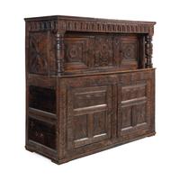 A Charles II Oak Press Cupboard