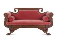 A Classical Style Carved Mahogany Sofa