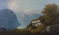 In the Style of Albert Bierstadt, (American, 1830-1902), Storm King from West Point
