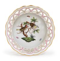 A Herend Porcelain Reticulated Basket