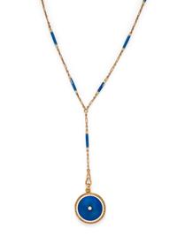 ANTIQUE, ENAMEL AND SEED PEARL LOCKET NECKLACE