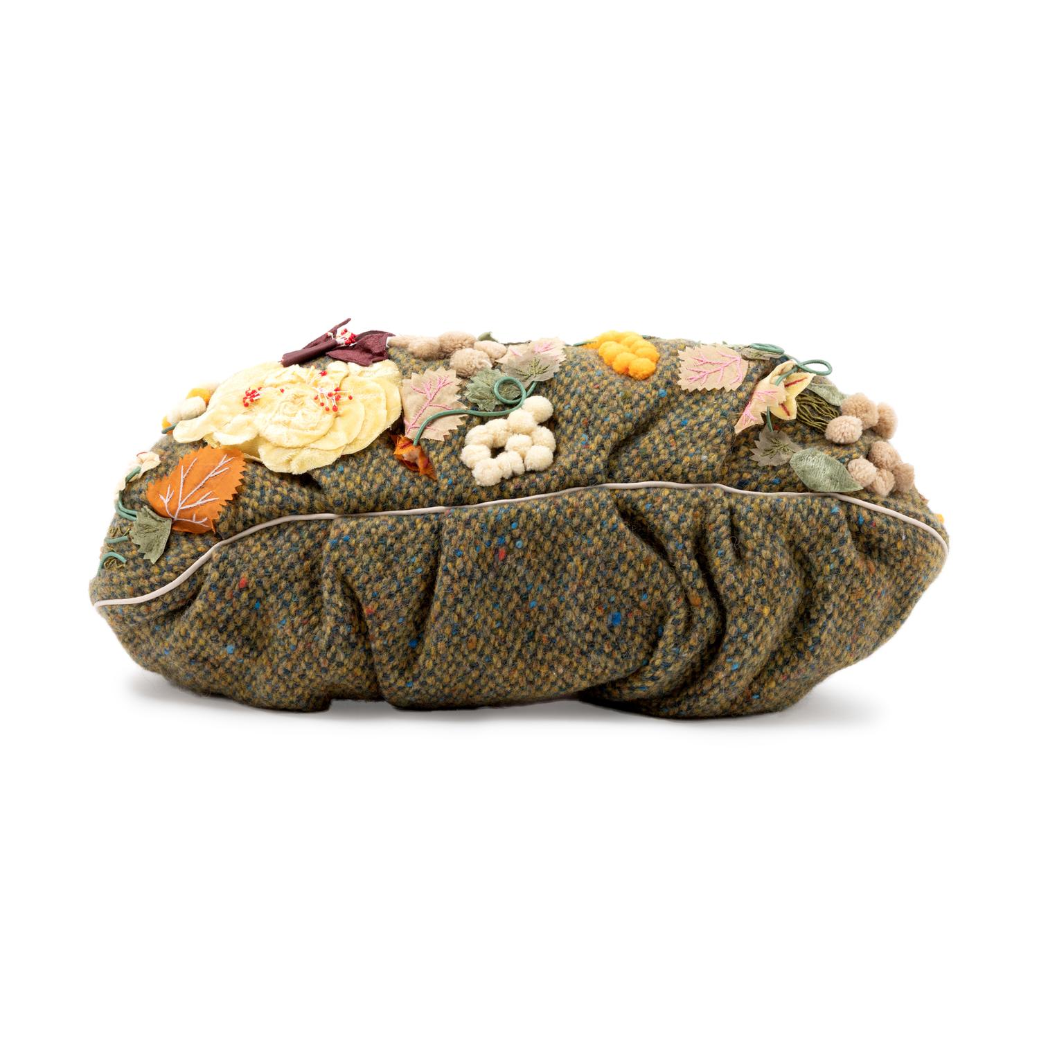 Etro Green Wool Boho Bag,