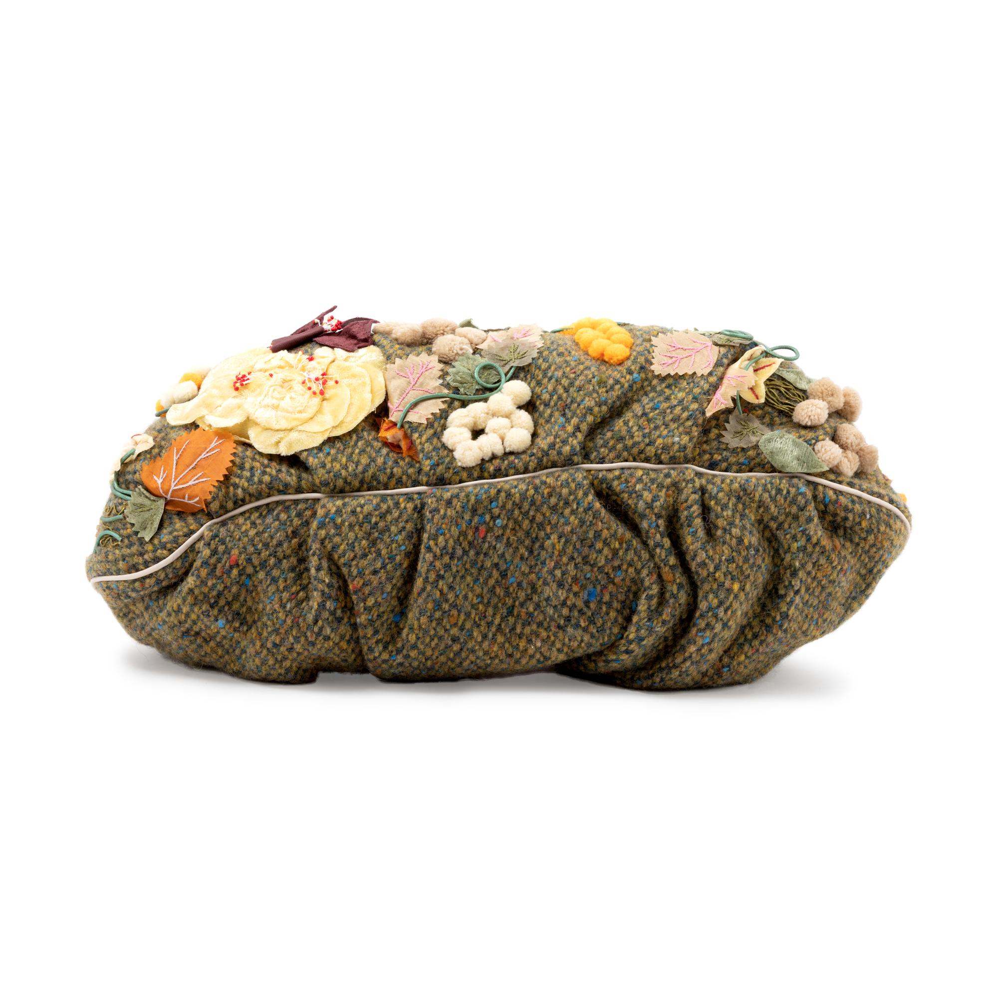 Etro Green Wool Boho Bag,