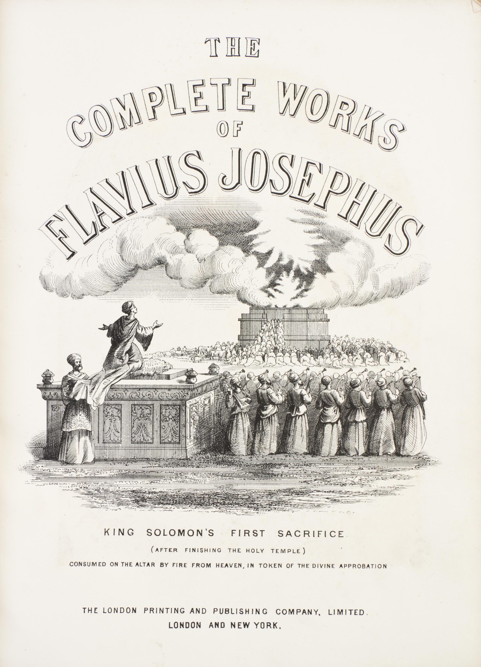 (JOSEPHUS, FLAVIUS) WHISTON, WILLIAM, trans. The Complete Works. London, n.d.